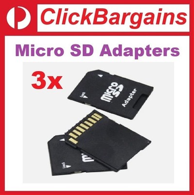 3 x Micro SD Memory Adapter Card Converter TF Adapter SDXC SDHC 3pc 3 pc pcs 3x