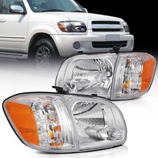 Headlight Assembly Driver Passenger Toyota Sequoia 2005-2007 Tundra 2005-2006