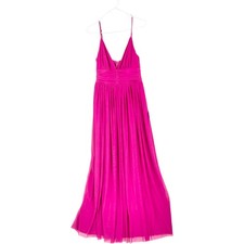 Lulu's NWT Women's Queen of the Evening Magenta Maxi Evening Dress - Size Medium