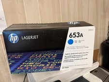HP 653A CF321A Genuine Cyan MFP M680,- NEW sealed box - small tear