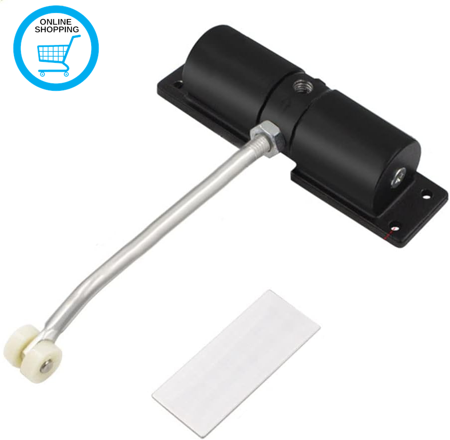 Safety Spring Loaded Door Closer, Aluminum Alloy Adjustable Spring Door Closer A