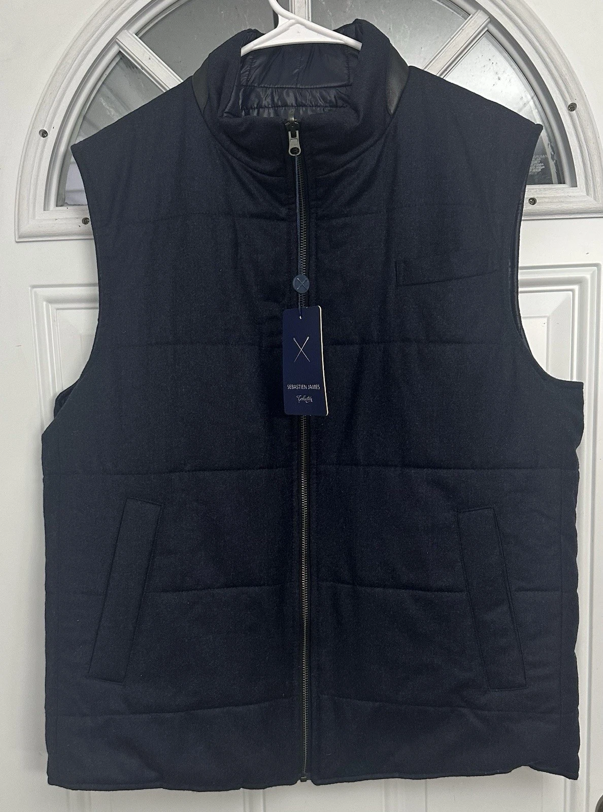 SEBASTIEN JAMES VEST BOLD NAVY MEN’S Size 52/42 STYLE:MESSI
