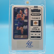 Scotty Pippen Jr 2022-23 Panini Contenders Rookie Ticket AUTO SP GRIZZLIES