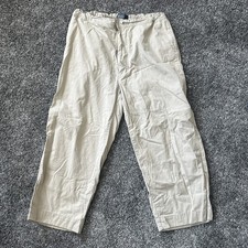 Vintage Polo Ralph Lauren Pants Womens 32x26 Beige Cargo Relaxed Fit Workwear