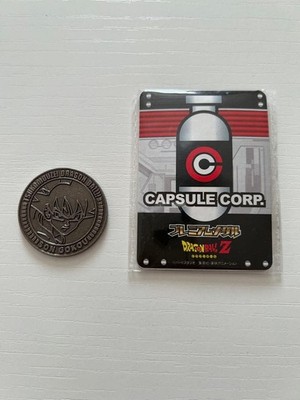 CAPSULE CORP. Dragon Ball Z Münze Son Goku Logo Metall 4 cm Neu Sammlerstück