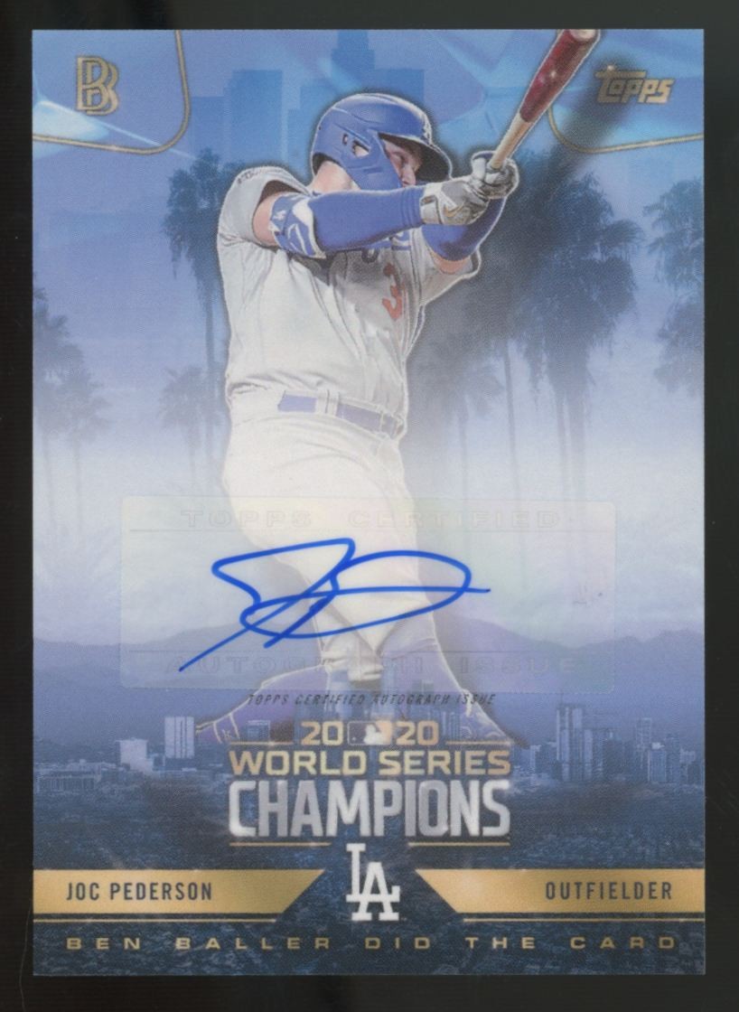 2020 Topps Ben Baller Joc Pederson World Series Champ Auto #24 | eBay
