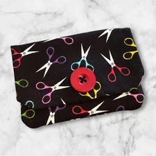 Sewing Scissors Card Holder Wallet, Multi-Color Gift New Handmade
