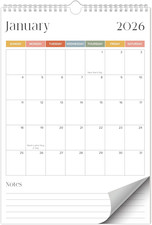 Beautiful 2026 Wall Calendar - Runs from January 2026 until July 2027 - Large 15
