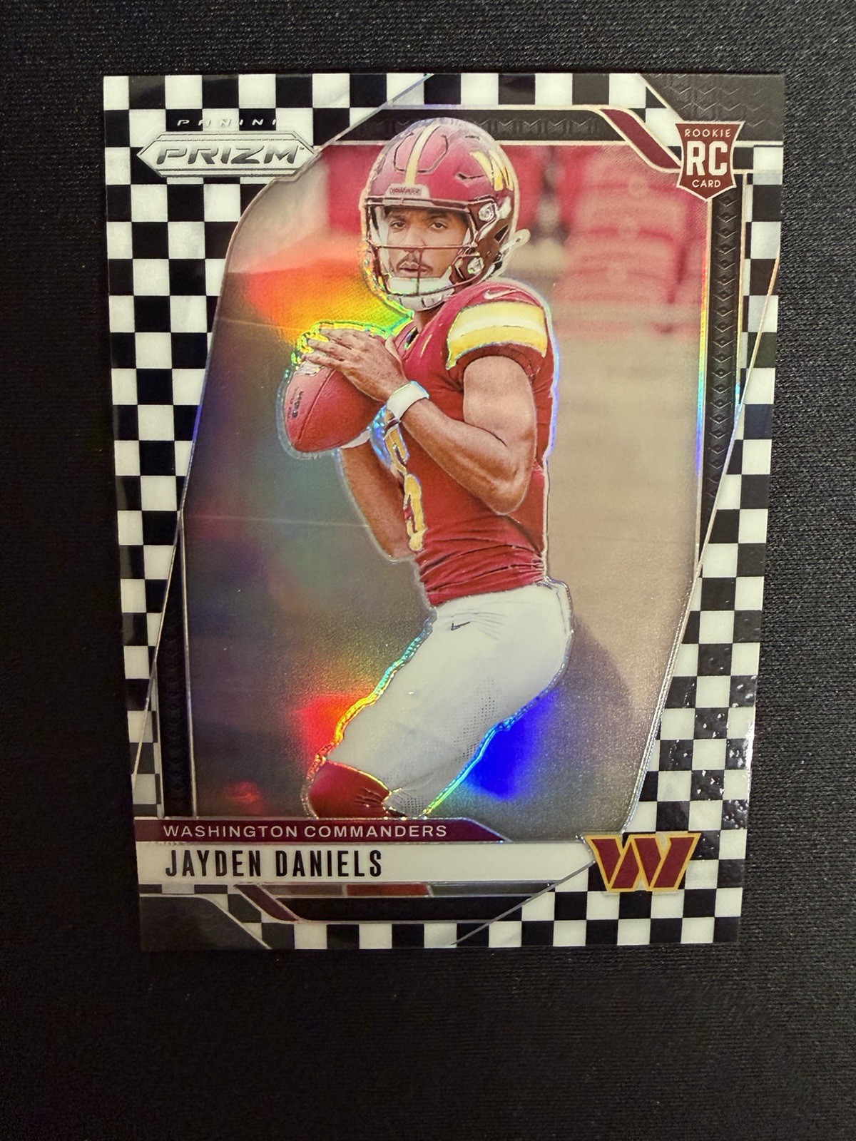 2024 Panini Prizm - Rookies Jayden Daniels #347 Black & White Checker Prizm (RC)