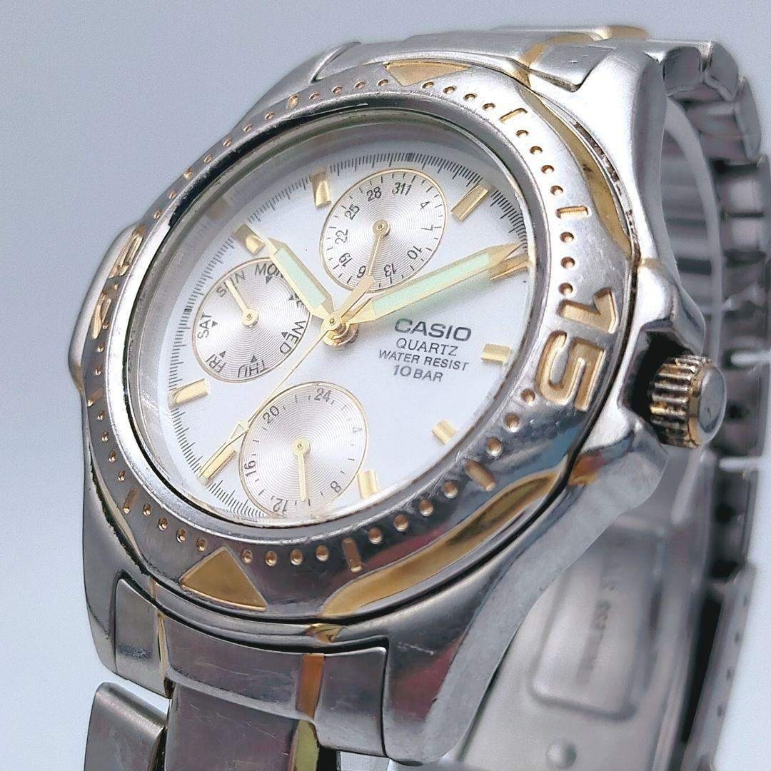 Rare CASIO MTD 1046 3 Hand Multi Function Watch - image 4