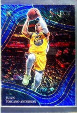 2021-22 Select Juan Toscano-Anderson Blue Shimmer Prizms RC #286 Warriors