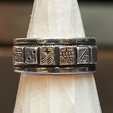 RODERICK TENORIO RMT Relios Sterling Silver & 14K Gold StoryTeller RING Rare sz9