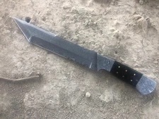 Handmade Damascus Steel Tanto Tactical Knife For Hunting Camping & Outdoor