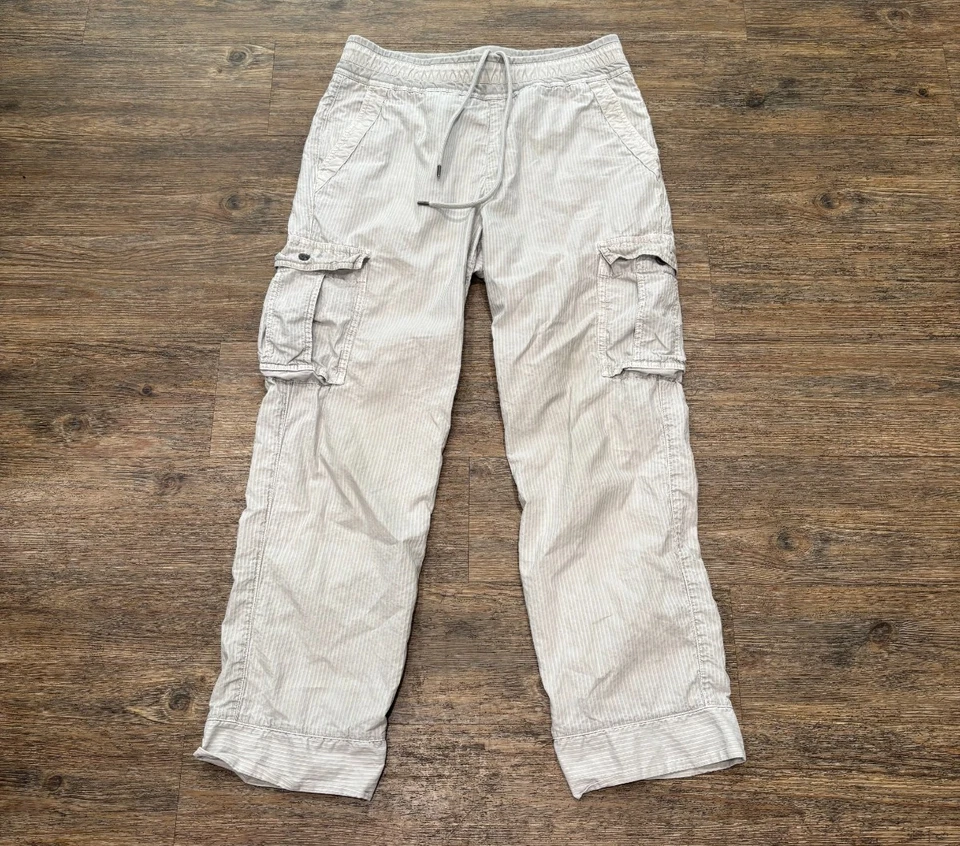Pantalones cargo James Perse paracaídas popelina blancos para hombre 1 Foto 2 de 4