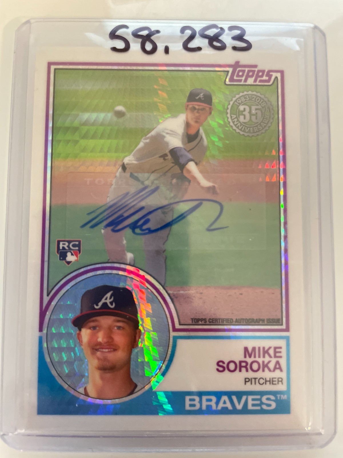 2018 Topps - Silver Pack 1983 Topps Design Chrome Update Series Mike Soroka #115