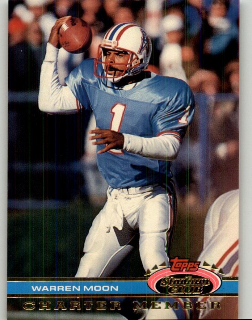 1991 Stadium Club Charter Member Warren Moon #NNO Houston Oilers