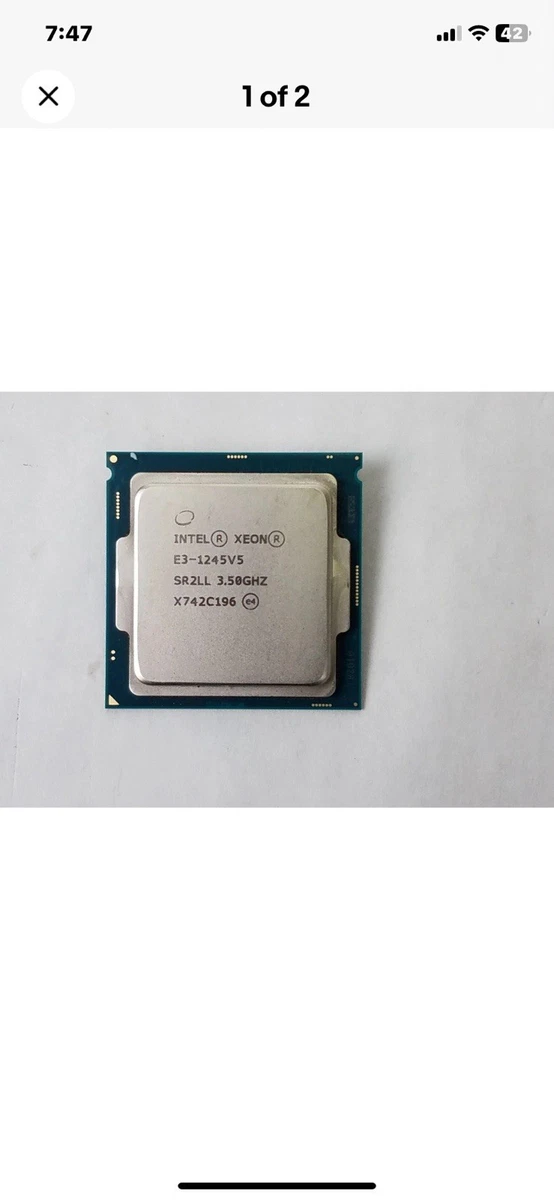 Intel Xeon E3-1245 V5 Processor Model Computer Processors (CPUs