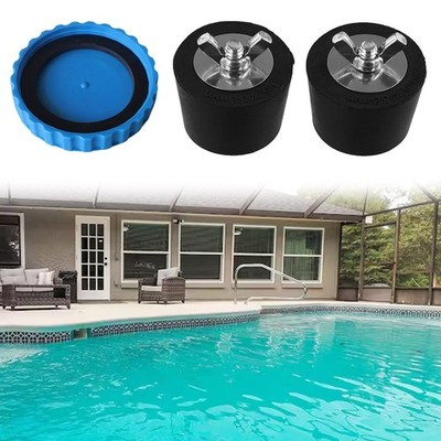 3-teiliges Winter Pool Abdeckset inklusive 2 Armaturen f??r kaltes Wetter