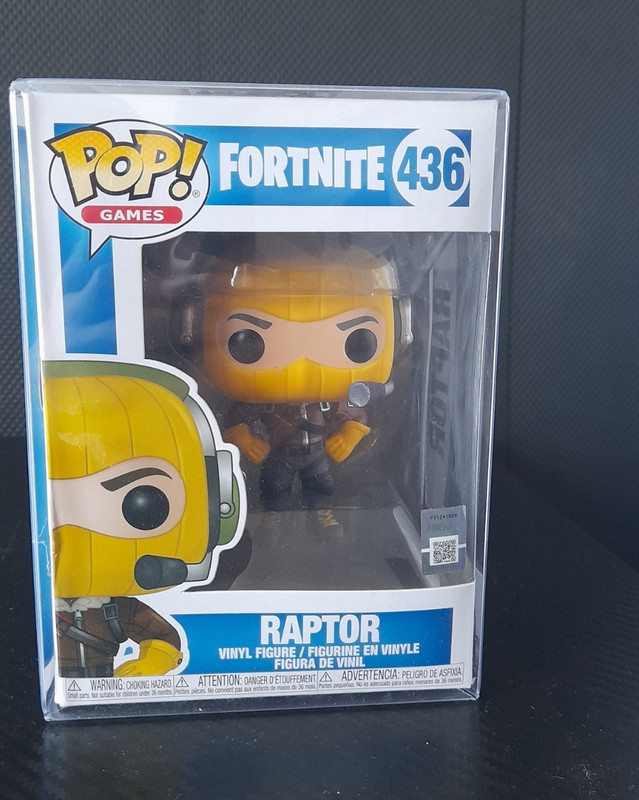 Funko Pop! Games Fortnite Raptor Vinyl Figure #436 2018 Yellow/Black Standard
