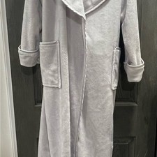 Natori Elegant Gray Women's Faux Fur Plush Robe Lg
