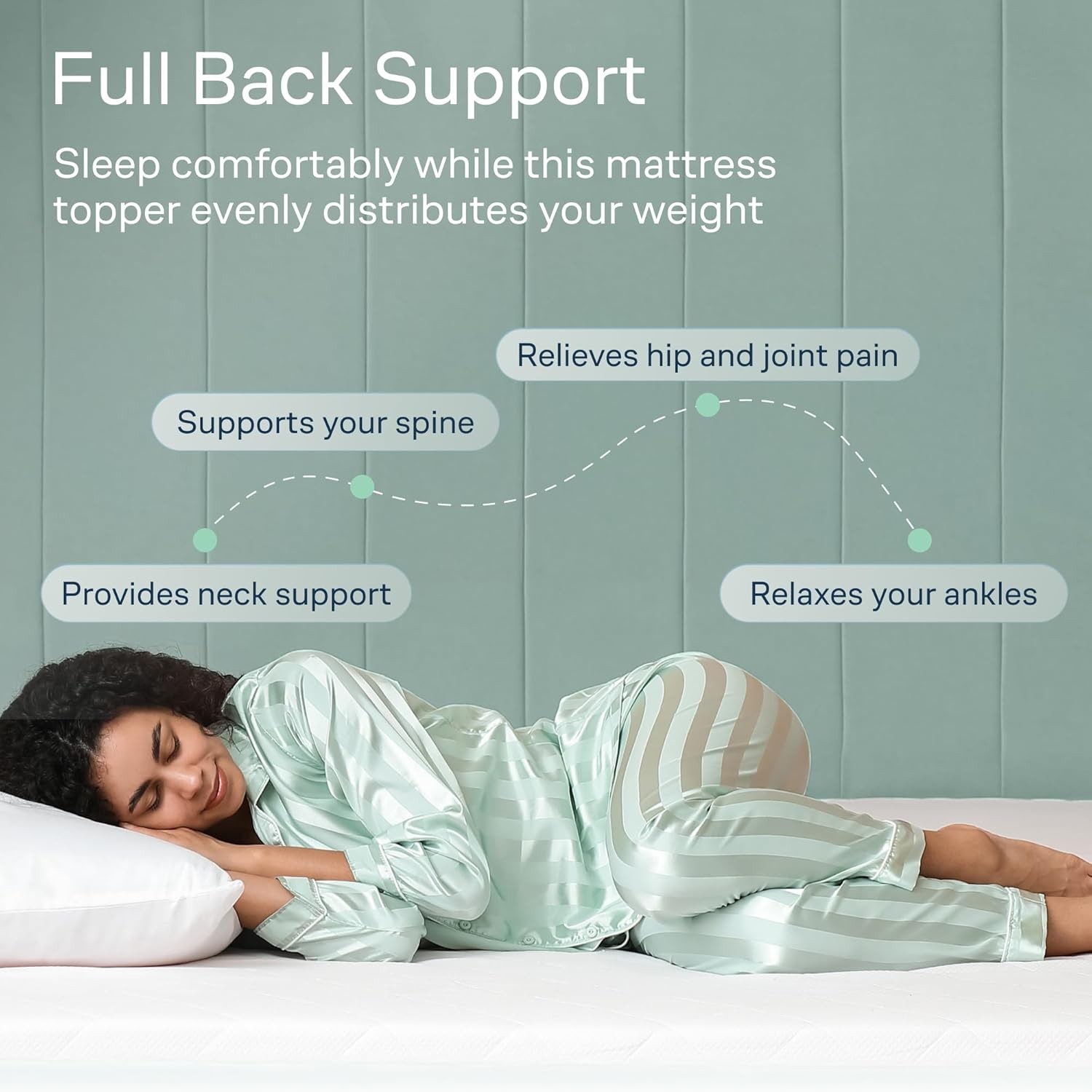 Cloud-Like Queen Mattress Topper - 100% Cotton Top Pad Queen, White 