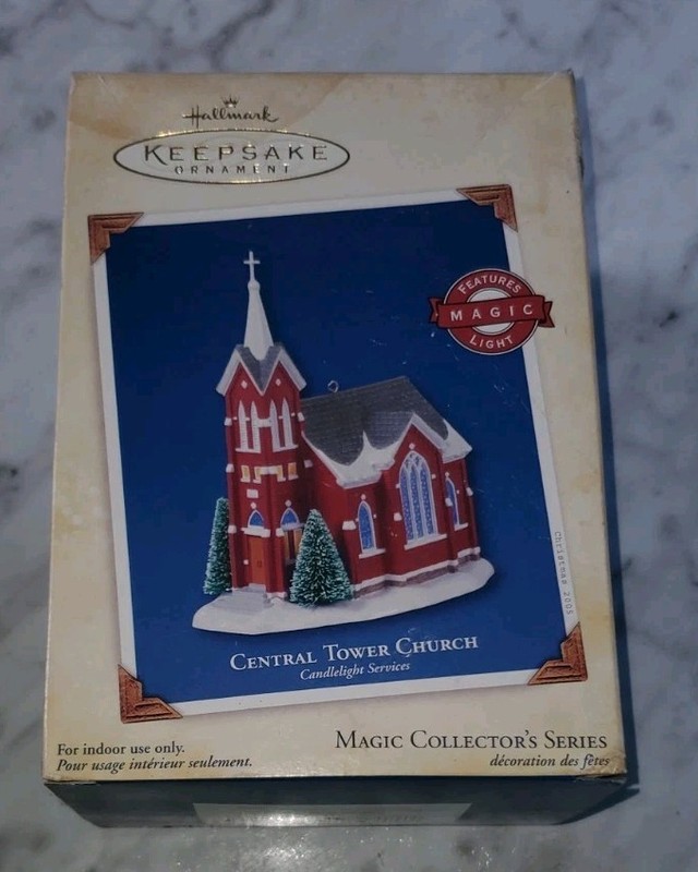 Hallmark Keepsake Ornament 2005 Central Tower Church Candlelight Series #8 8th