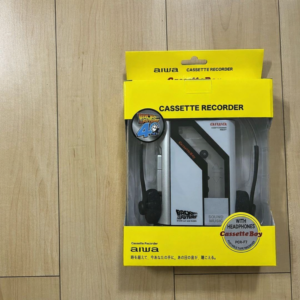 バックトゥザフューチャー aiwa ポータブルカセットプレーヤー PCR-F7 Aiwa PCR-F7 Cassette Recorder Back to the Future BTTF Donki