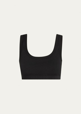 Brunello Cucinelli NWT Rib Cropped Tank  (ORIG. $390)  (SIZE MEDIUM)   (BLACK)