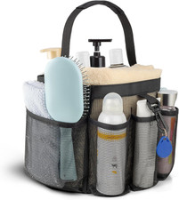 Mesh Shower Caddy Tote Portable College Dorm Essentials Large 8 Pocket Quick Dry