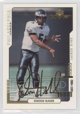 2000 Upper Deck MVP Gold Script 88/100 Donovan McNabb #127 3c7