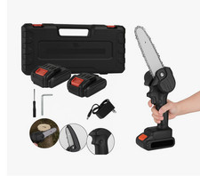 Mini Motosega a Batteria 6 Pollici  Sega Elettrosega 2 batterie 48V Taglio Rami