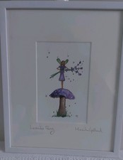 Hand Paintes Lavender Fairy By Miranda Holland Framed