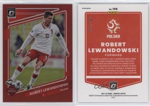 2021 Panini Donruss Road to Qatar Optic Red Prizm /149 Robert Lewandowski #108