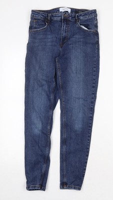 RESERVED Damen blau Baumwolle Skinny Jeans Größe 12 normaler Reißverschluss