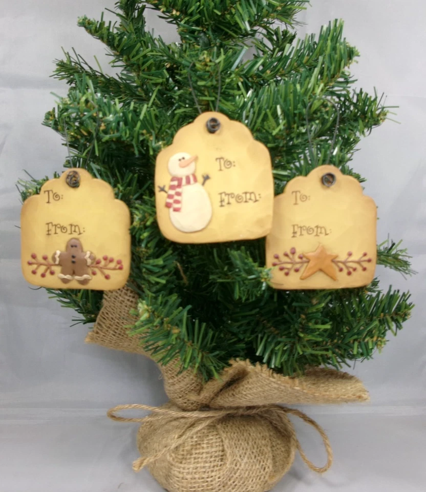 Juego de 3 adornos cuadrados pequeños hacia y desde - Nuevo por Blossom Bucket #19566A Foto 2 de 3