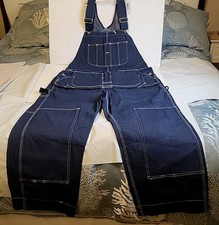 Vintage 1970s 80s Sears USA-Made Denim Work Overalls Union Made 42x28