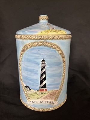  Rare  Vintage  Cape Hatteras  Lighthouse Cookie Jar Canister 