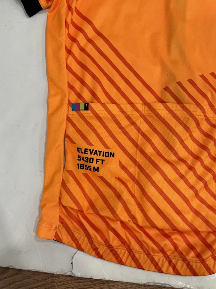 Specialized Bicycles Men's Jersey Boulder, Colorado Size Medium Orange Full Zip - Image 4 of 4