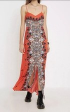 Free People Morning Song Maxi Slip Dress M Lace Southwestern Resort Cruise Beach