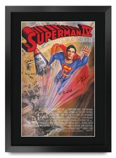 Superman 4 Christopher Reeve 16 x 12 inch Framed Gifts Printed Poster Signed ...