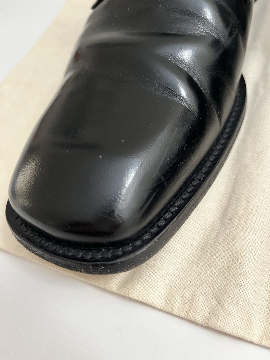 PRADA Men's Black Leather Square Toe Dress Shoes, US size 7.5 | eBay
