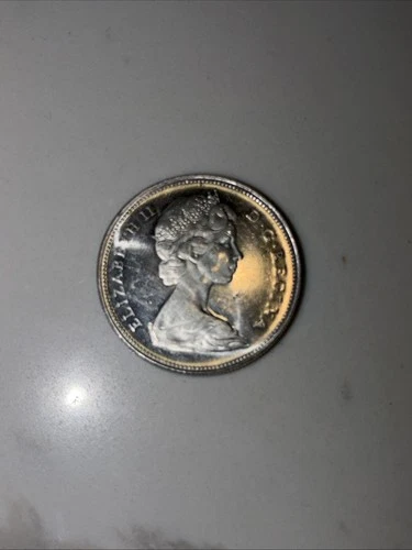 1966 Canada Silver Dollar $1 Coin Queen Elizabeth II .800 Fine Silver