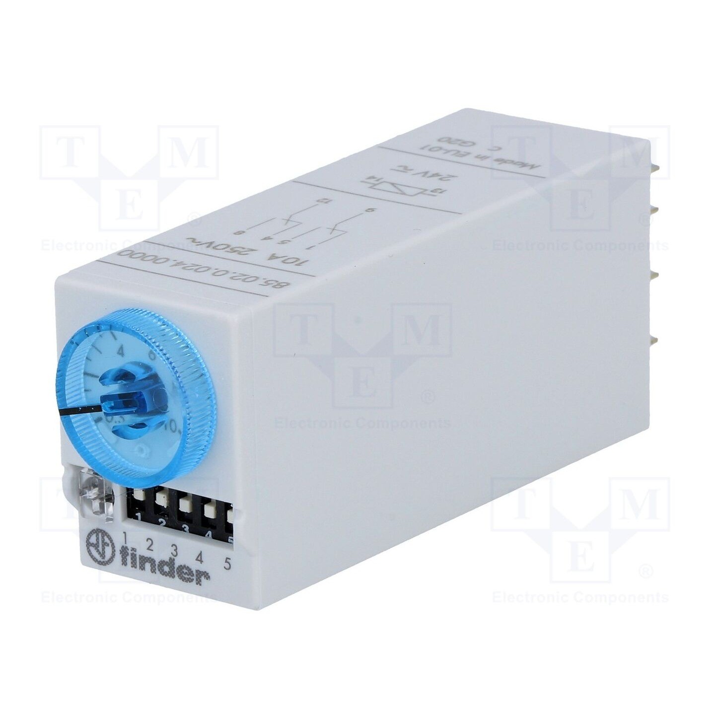 Finder Mini Timing Relay, 24Vdc, 2W 850200240000 - Image 3