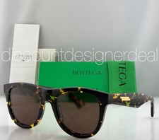 Bottega Veneta BV1001S 002 Square Sunglasses Havana Gold Brown Lens 52mm NEW
