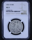 1921-D Walking Liberty Half Dollar - 50c NGC AG3 - Key Date Coin!