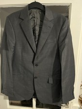 Emenegildo Zegna Men's Tailored Wool Jacket Charcoal Grey Size 40R In Great Con