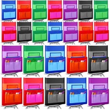 24 Pcs Thicken Chair Pockets for Classroom, Chair Pocket Chart, Chart Seat Ba...
