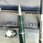 Bid MB-Meisterstück Classique Green Resin Rollerball Pen Platinum Trim Rare' — photo 5