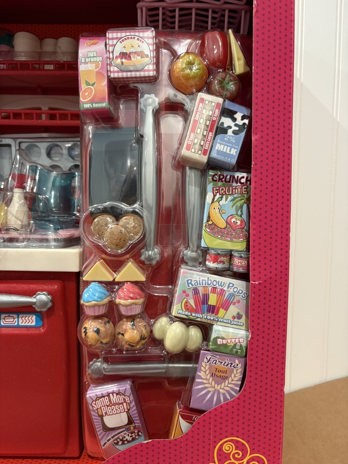 Our Generation RED GOURMET KITCHEN SET for 18” Doll, New in Box 