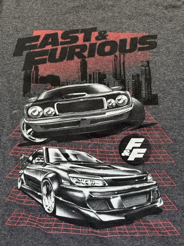 Fast and Furious Race Tee T-shirt Car Racing Movie Small Drift - Picture 2 of 6